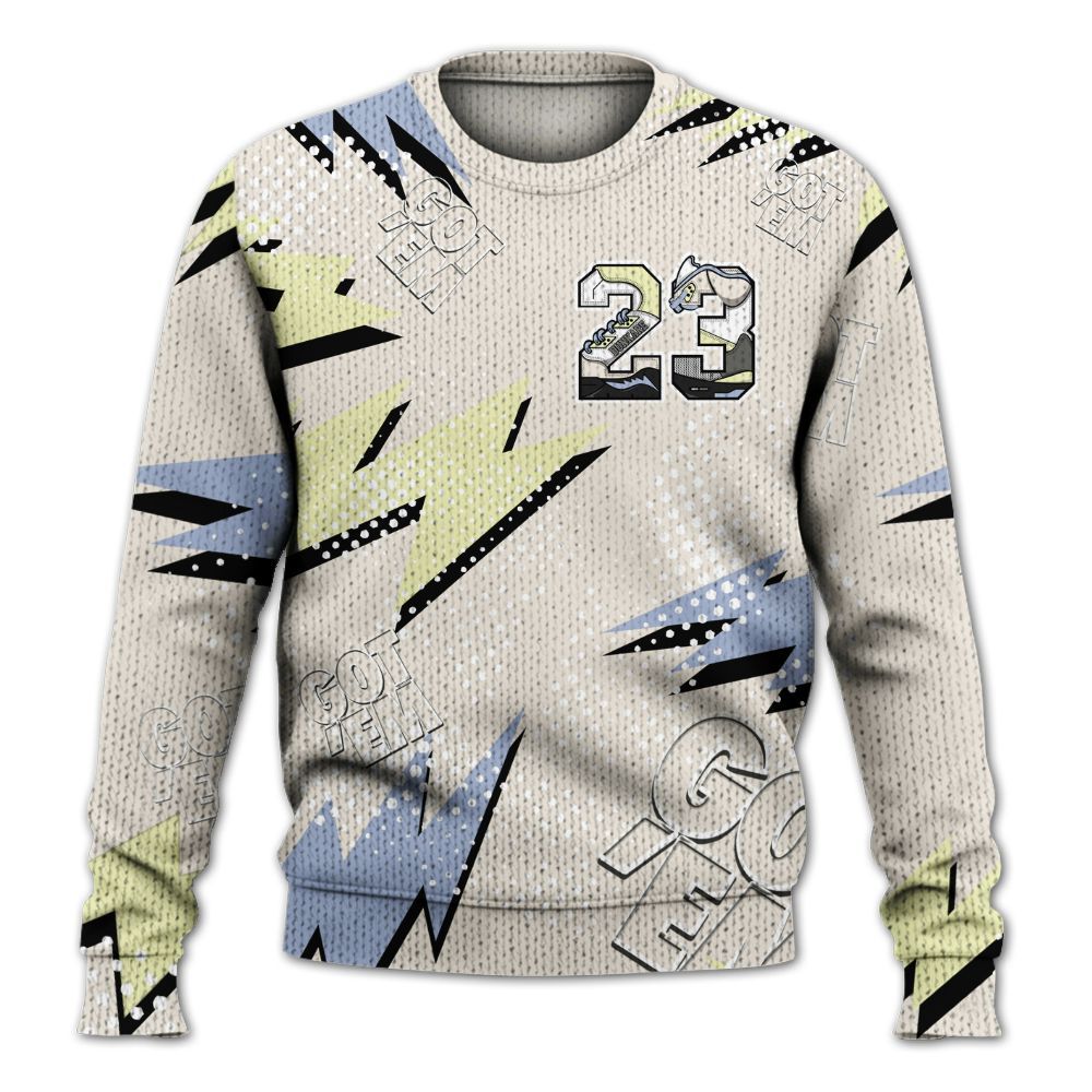 Sweater To Match Luminous Green 5s - 23 Custom Name 5s Graphic