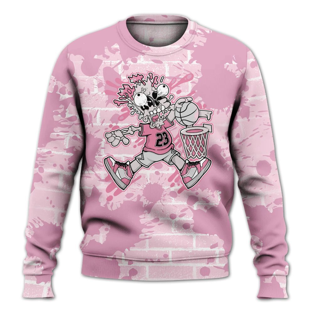 Sweatshirt To Match Orchid 4s - 85's Dunks Graphic Halloween All Over Print
