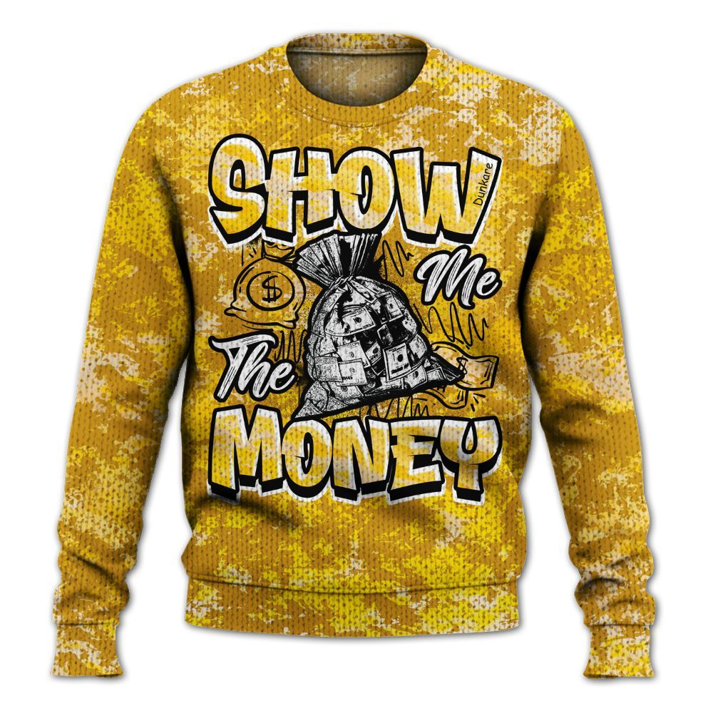 Knitted Sweater To Match Low Yellow Python 11s - Show Me The Money Retro