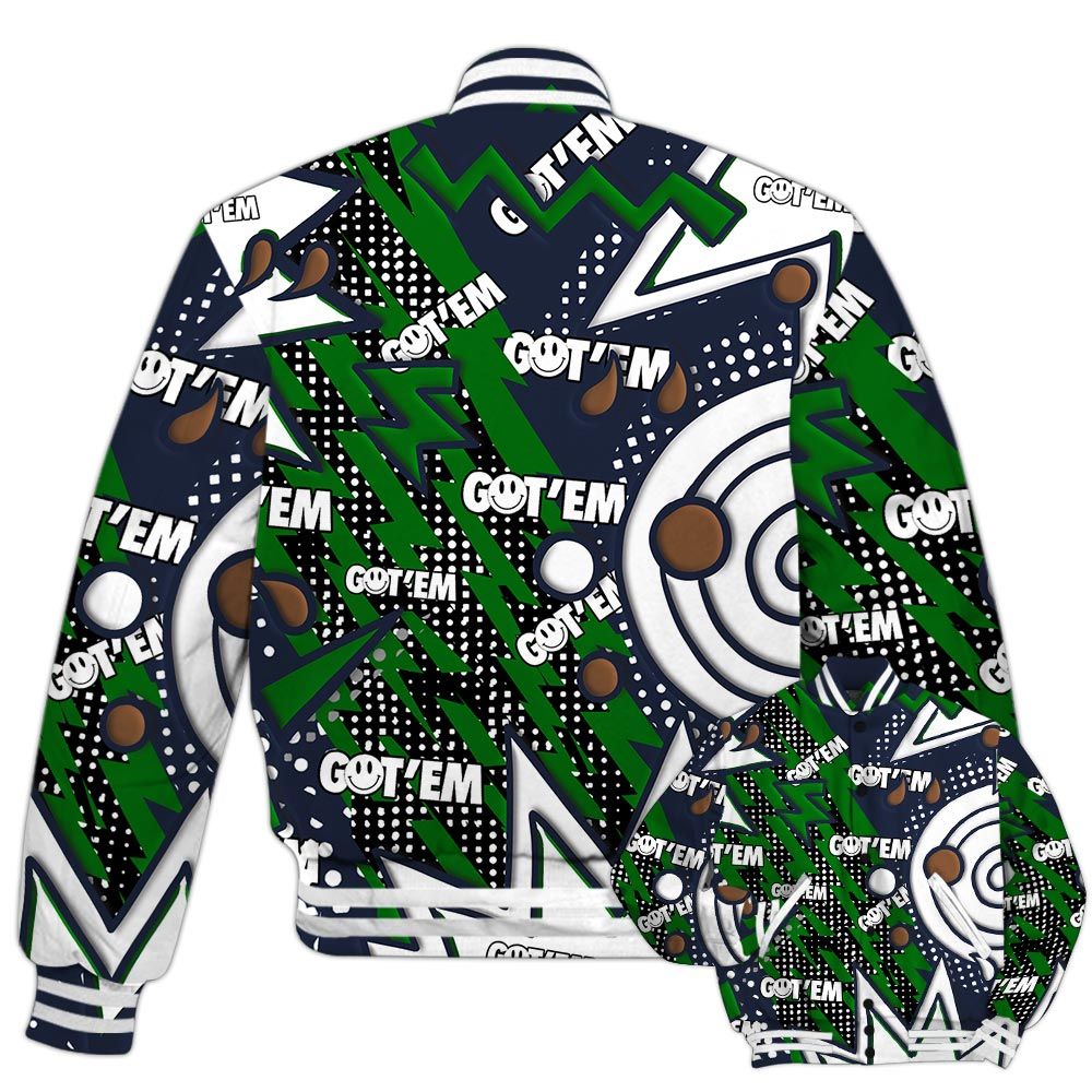 Varsity Jacket To Match Midnight Navy 13s - Retro Vintage 90s Varsity Jacket Outfit 1505 NCT