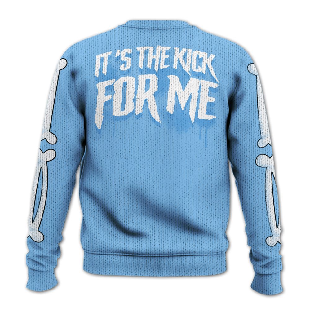 Knitted Sweater To Match University Blue 5s - It's The Kick For Me