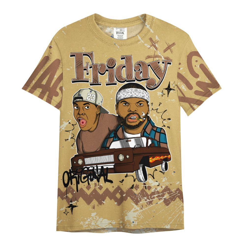 Shirt To Match Retro Cacao Wow 4s - Friday Sneaker Crayon All Over Print