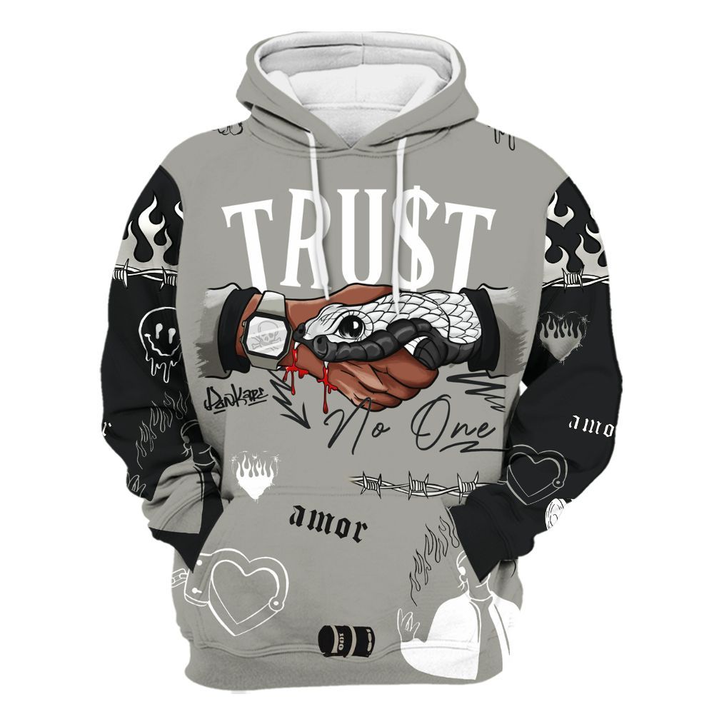 Hoodie To Match High Satin Shadow 1s - Snake Trust No One All Over Print