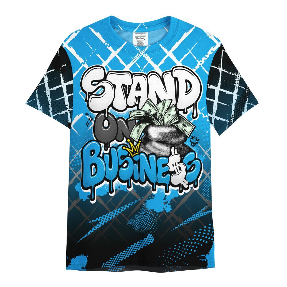 Shirt To Match Black University Blue 2022 13s - Halftone Stand Business Dripping All Over Print