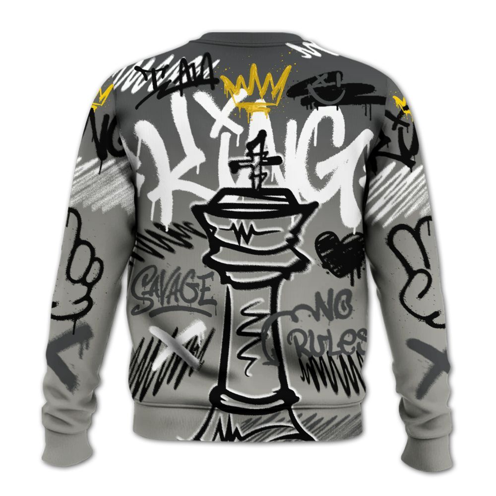 Sweatshirt To Match High Satin Shadow 1s - Street King Chess Streetwear All Over Print