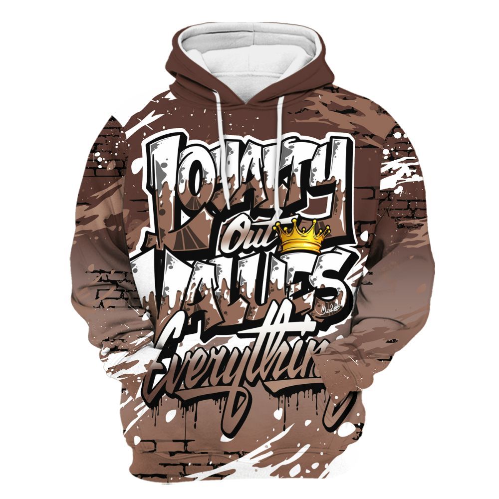 Hoodie To Match KD 4 Christmas - Values Of Loyalty Drip All Over Print