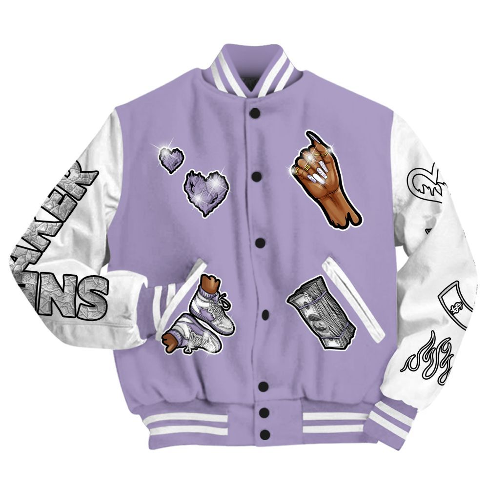 Varsity Jacket To Match Low Pure Violet 11s - Sneakerz Girlz All Over Print