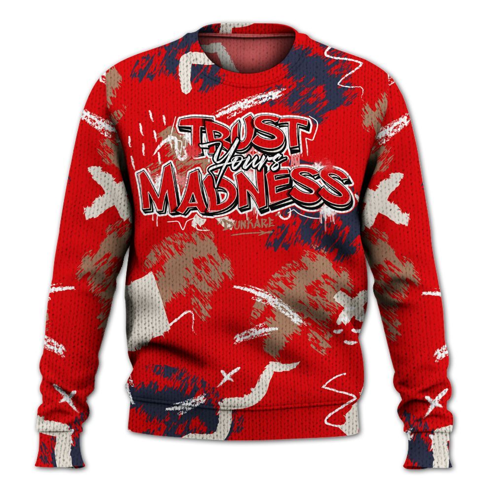 Knitted Sweater To Match Low OG Howard Bison 1s - Trust Your Madness Retro