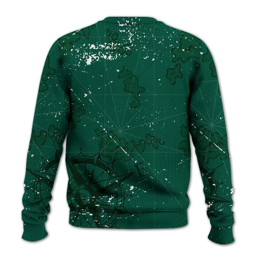 Knitted Sweater To Match Oxidized Green 4s - Skeleton Jar Of Dirt Retro