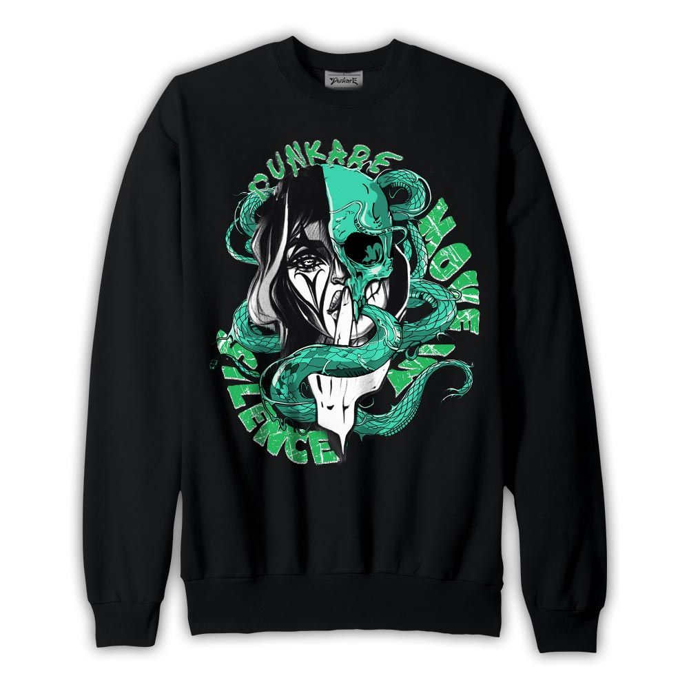 Sweatshirt To match Black Green Glow 3s Sweatshirt - Move In Silence Graphic