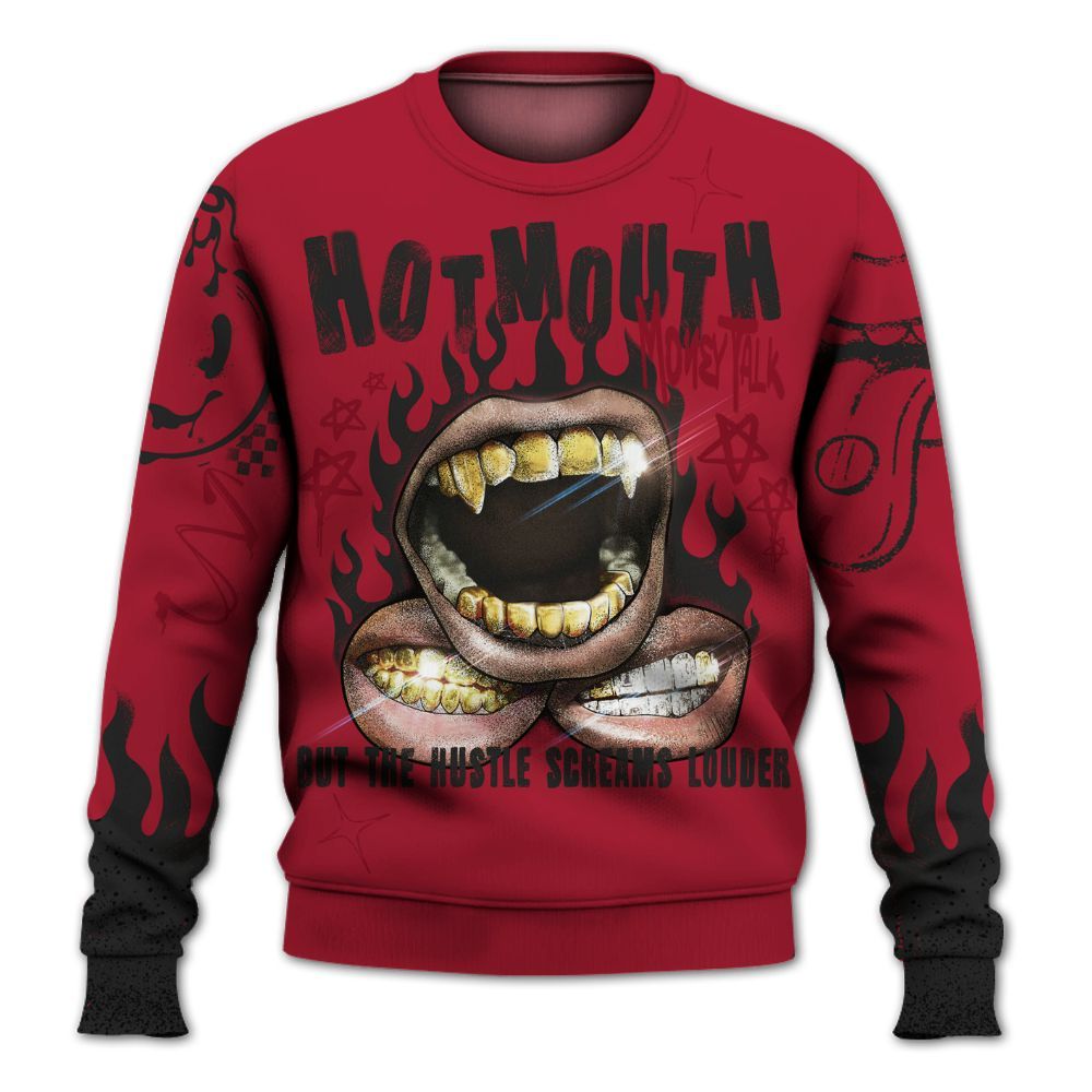 Sweatshirt To Match High OG Black Toe Reimagined 1s - Mouth Burning Street Style All Over Print
