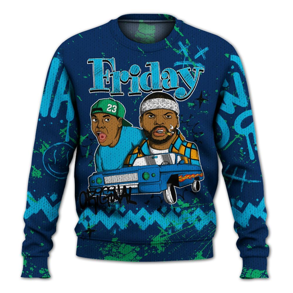 Knitted Sweater To Match Dunk Low GS Electric Algae - Friday Sneaker Crayon