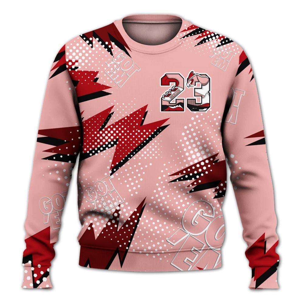 Sweatshirt To Match Low Valentines Day 1s - Custom Name Number 23 5s All Over Print