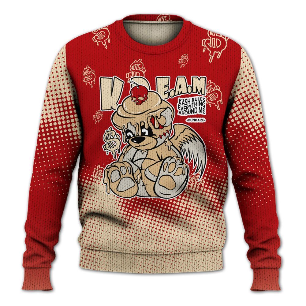 Knitted Sweater To Match Dunk Low Strawberry Waffle - Loot Bear Unique Drip