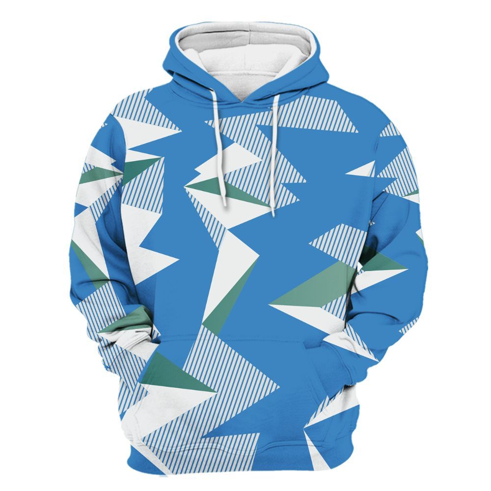 Hoodie To Match Low Carolina 17s - Geometric Camouflage Pattern All Over Print