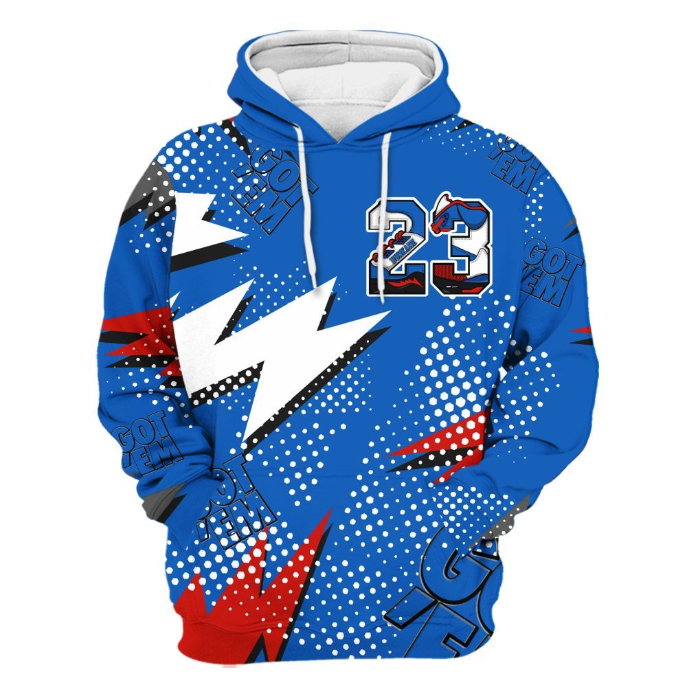 Hoodie To Match Kobe 6 Game Royal - Custom Name Number 23 5s All Over Print