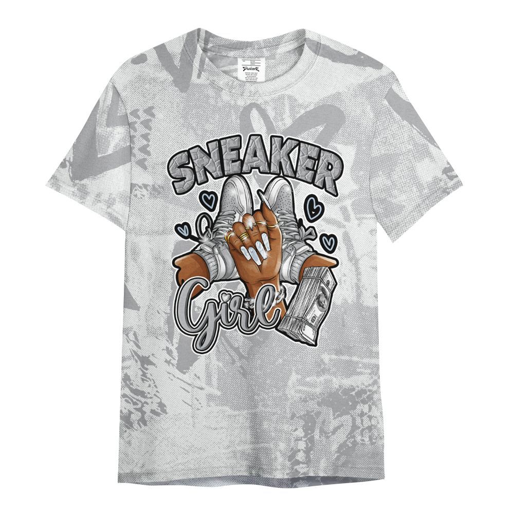 Shirt To Match Low OG Wolf Grey 1s - Sneakerz Girlz Heart Grunge All Over Print