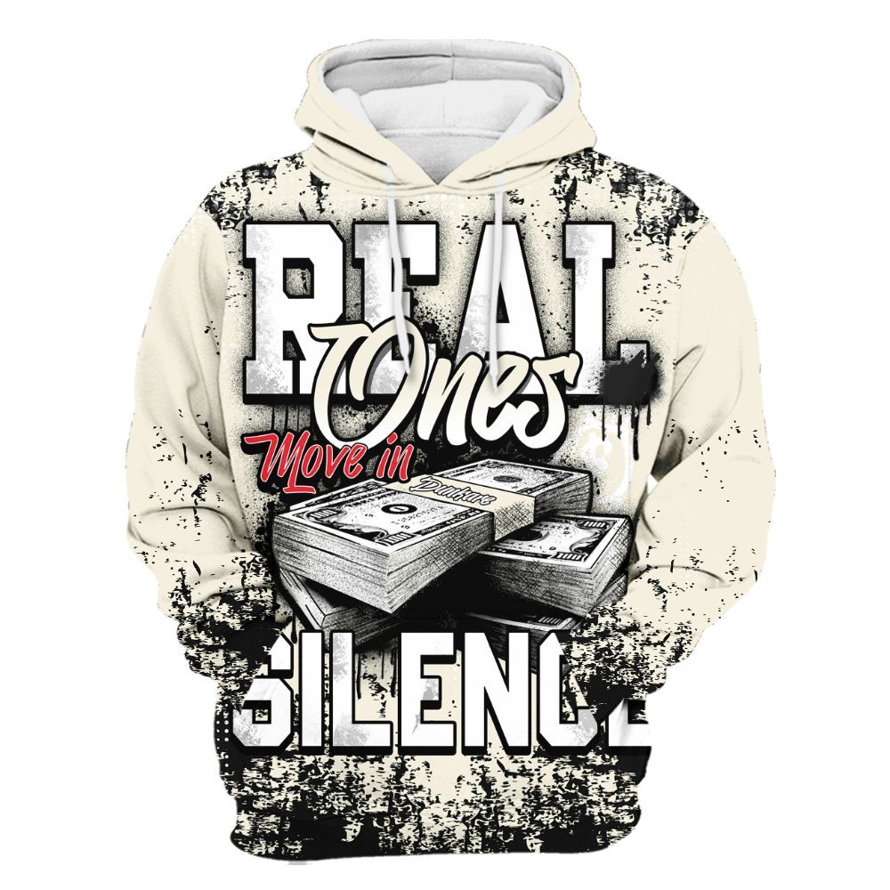 Hoodie To Match Low OG Sail 1s - Move In Silence Money Street Retro All Over Print