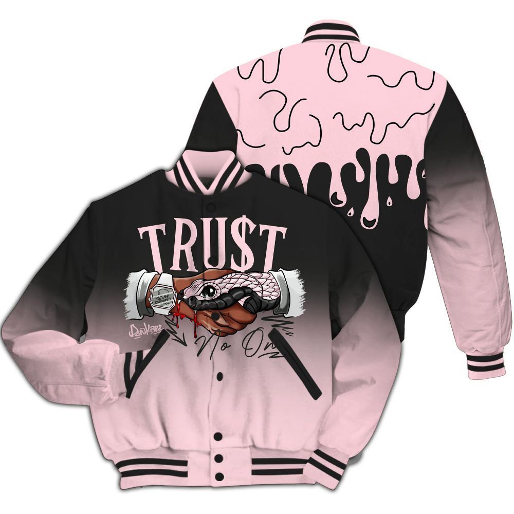 Varsity Jacket To Match Air Max 95 Pink Foam 2025 - Trust No One Drip All Over Print