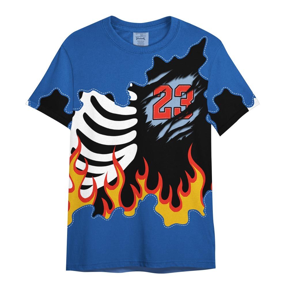 Shirt To Match Low Space Royal 11s - Burning Skeleton 23 G.O.A.T Shirt Outfit