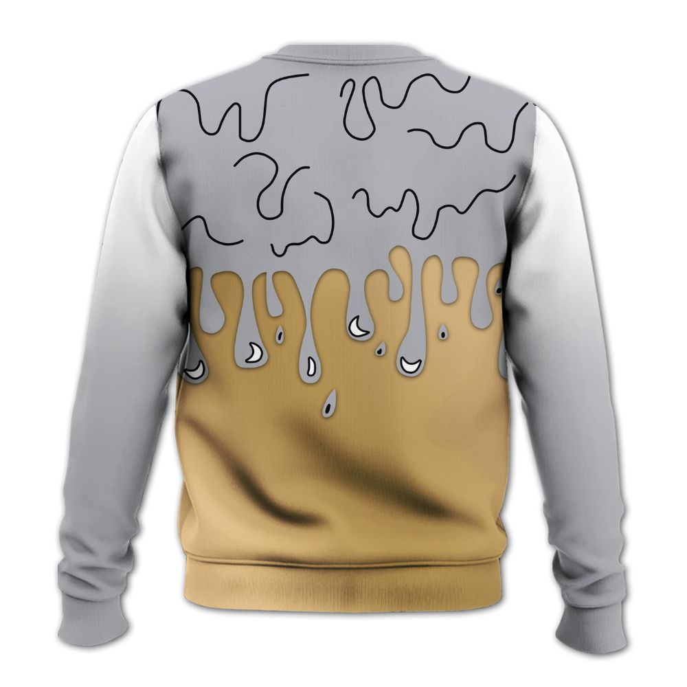 Sweatshirt To Match Retro High OG Cool Grey 1s - Snake Trust No One Drip All Over Print