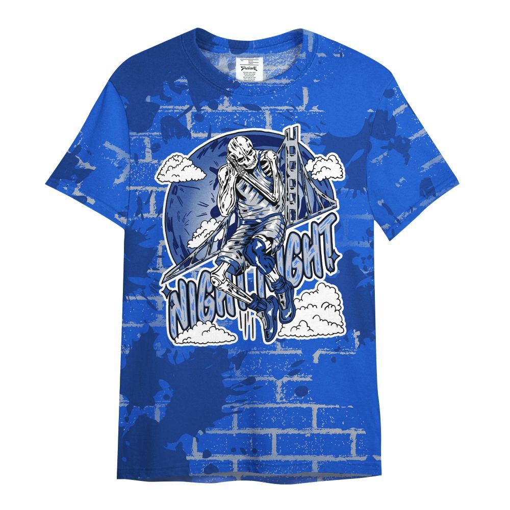 Shirt To Match Air Foamposite One Royal - Seeya Skeleton Brick All Over Print