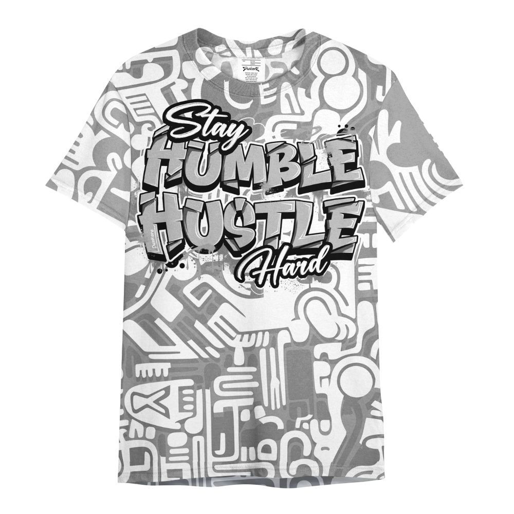 Shirt To Match Black Wolf Grey 12s - Humble Hustle Retro All Over Print