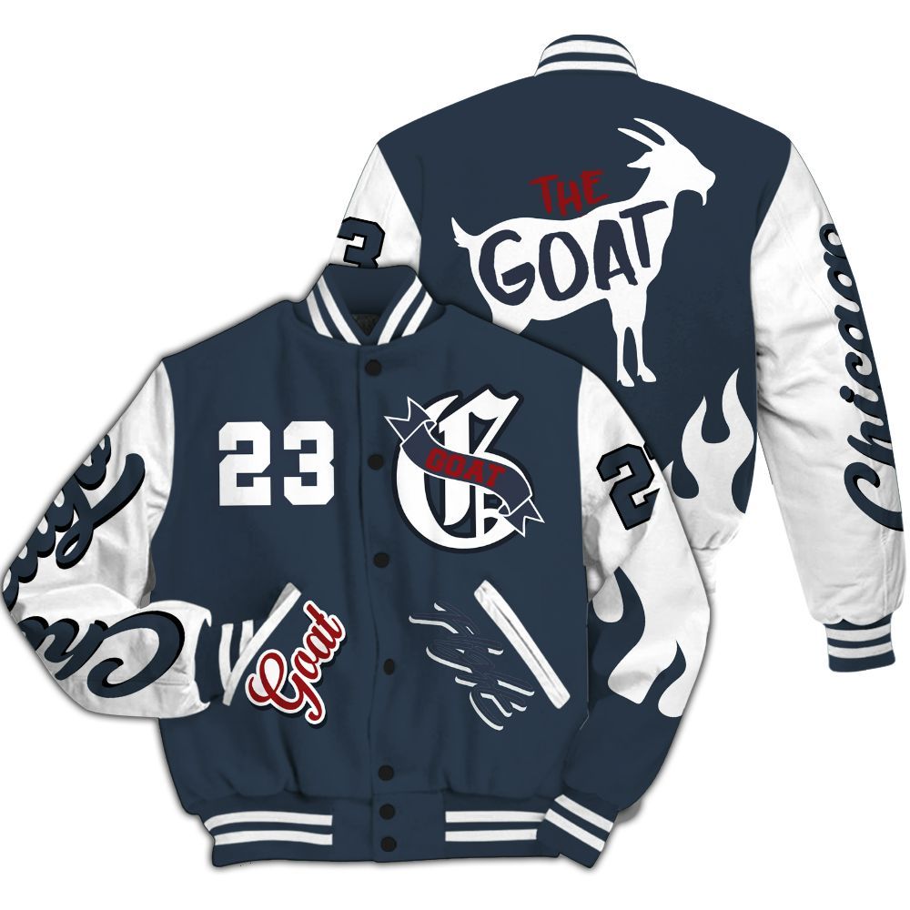 Varsity Jacket To Match Retro Olympic 6s - The G.O.A.T Flight Streetwear All Over Print