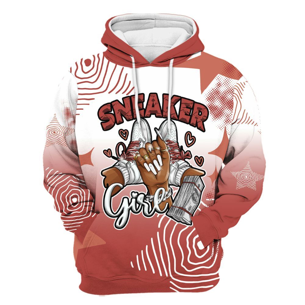 Hoodie To Match Dune Red 13s - Sneakerz Girlz Unique Starz All Over Print