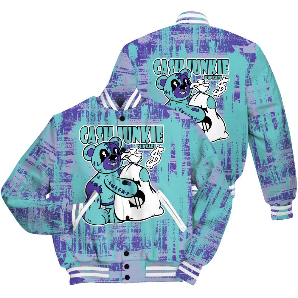 Varsity Jacket To Match Low Hornets 1s Shirt - Cashs Junkie Bear Glitch Art All Over Print