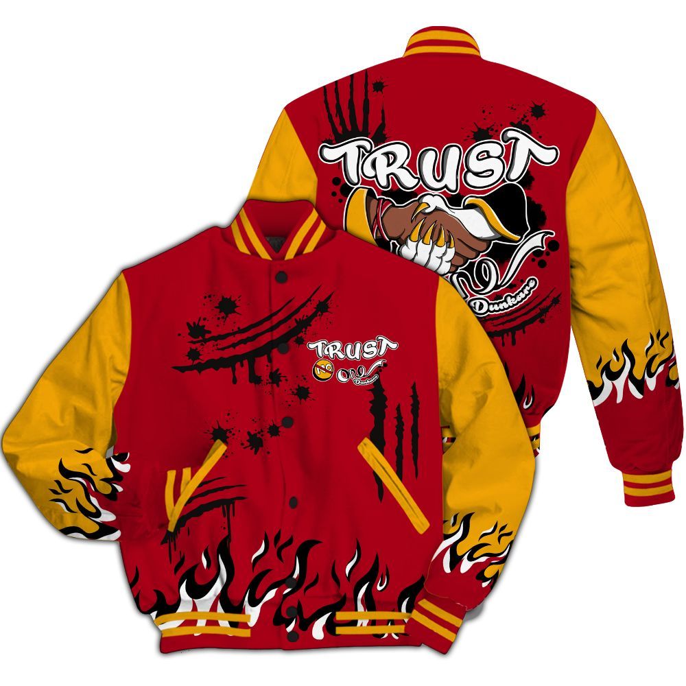 Varsity Jacket To Match Cardinal 7s - Graphic Trust No One All Over Print