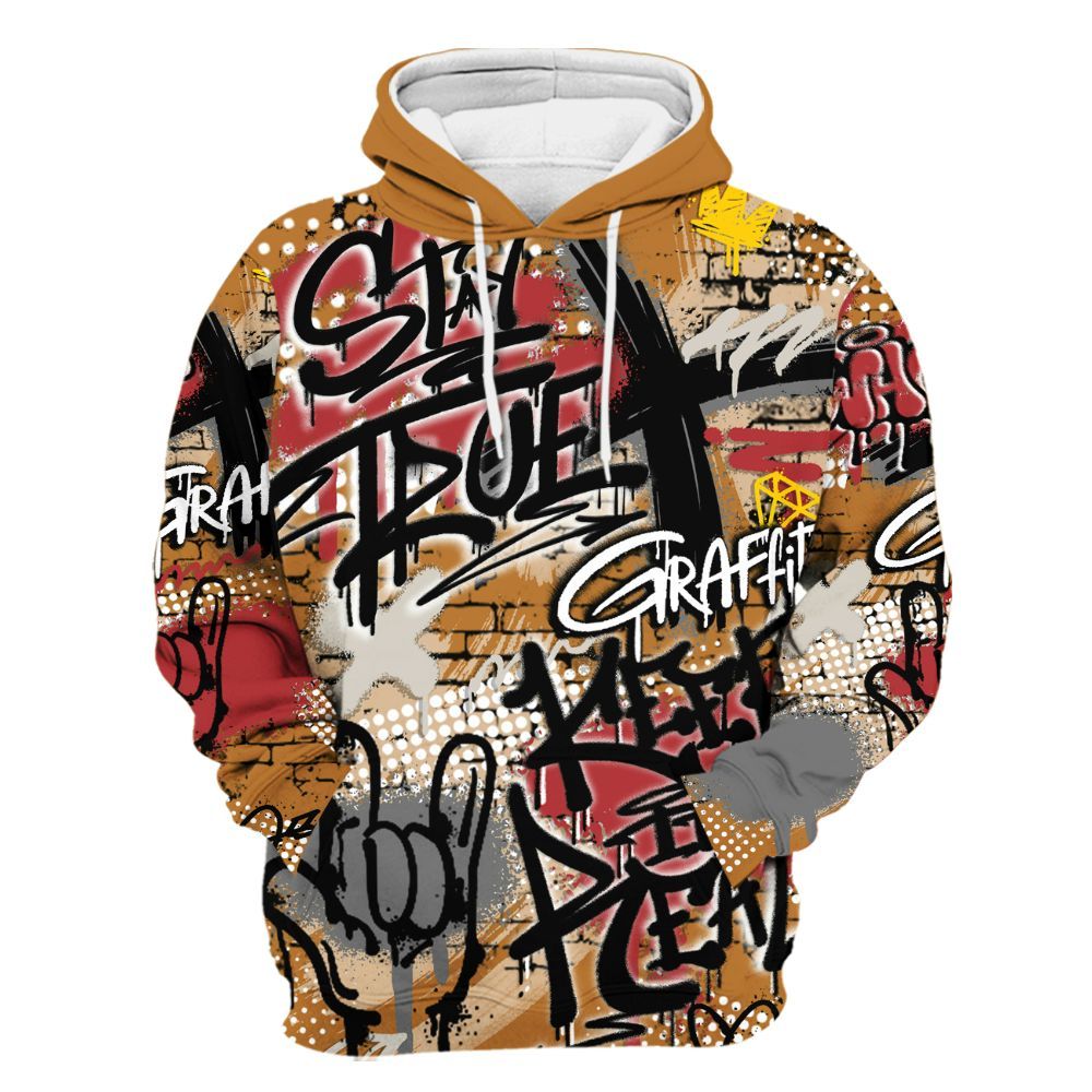 Hoodie To Match Air Max Plus Sunset Swarovski - True It Real Graffiti Streetwear All Over Print
