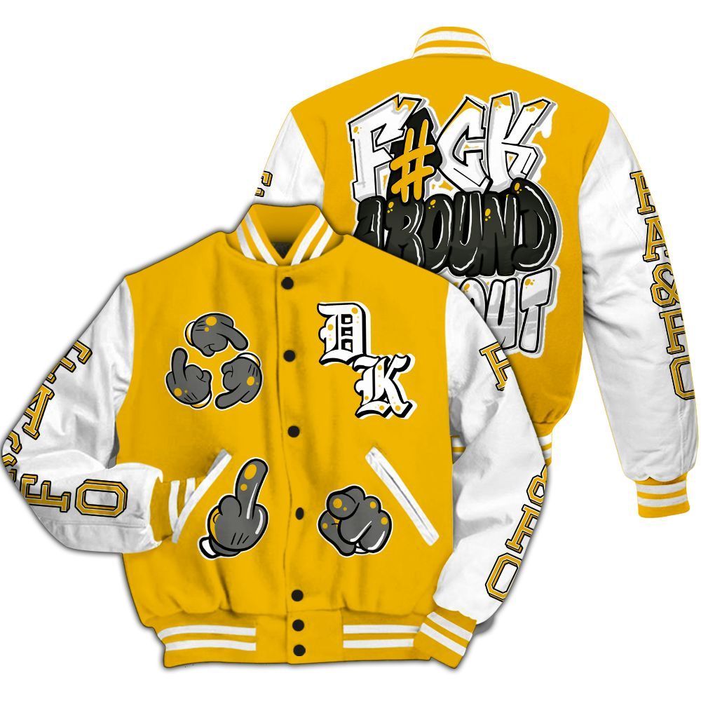 Varsity Jacket To Match Del Sol 13s - F Around Find Out Graphic All Over Print