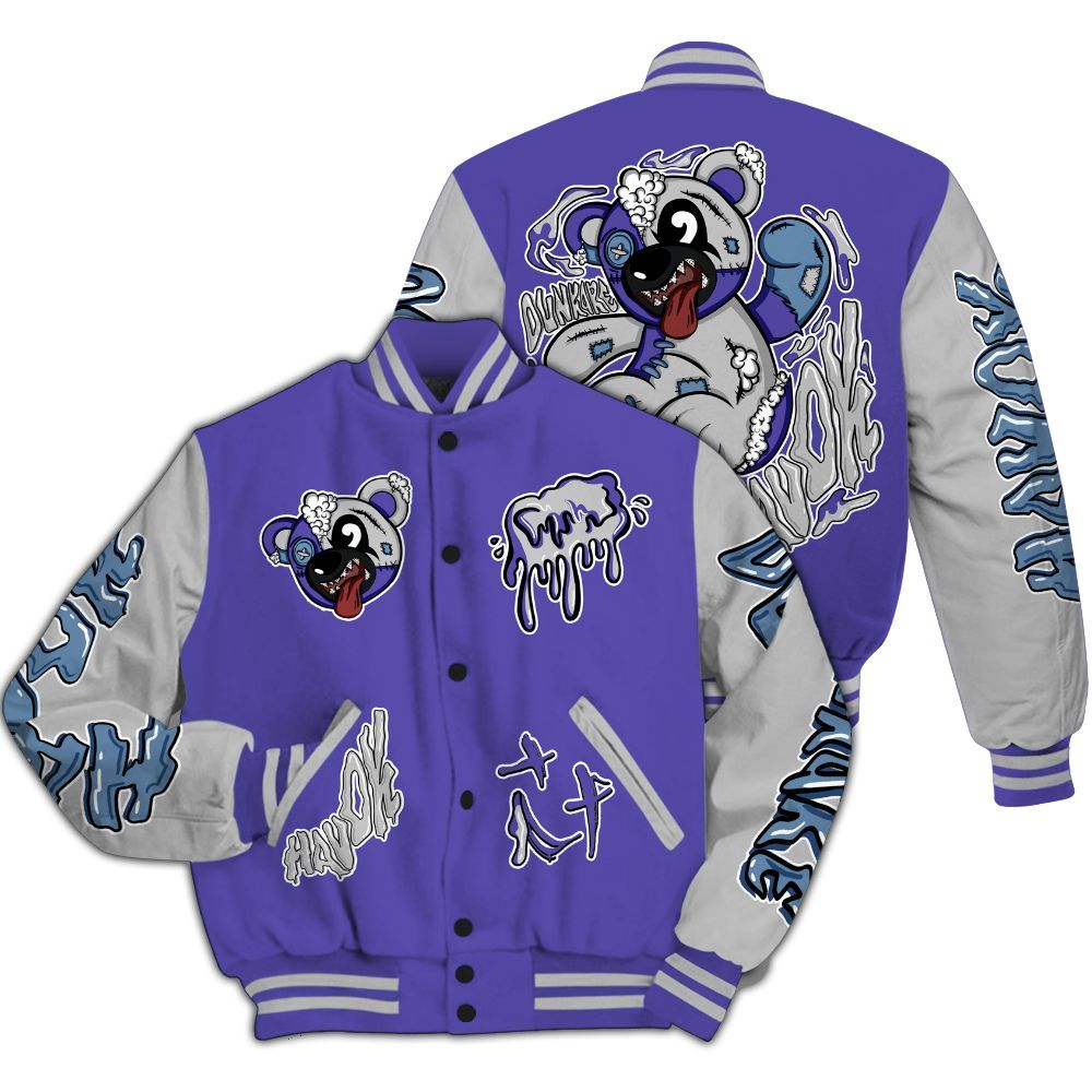 Varsity Jacket To Match Retro Concord 5s - Havok Bear All Over Print