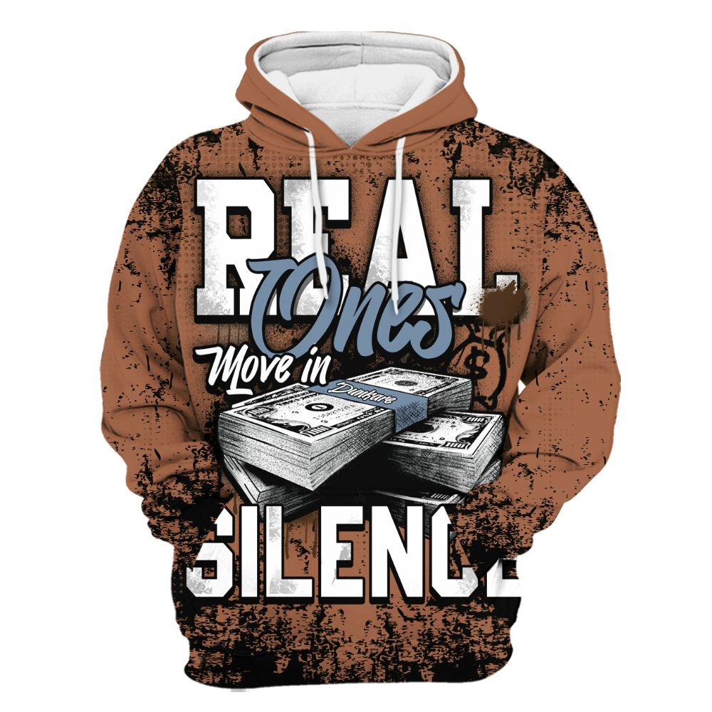 Hoodie To Match Air Foamposite Metallic Copper - Move In Silence Money Street Retro All Over Print