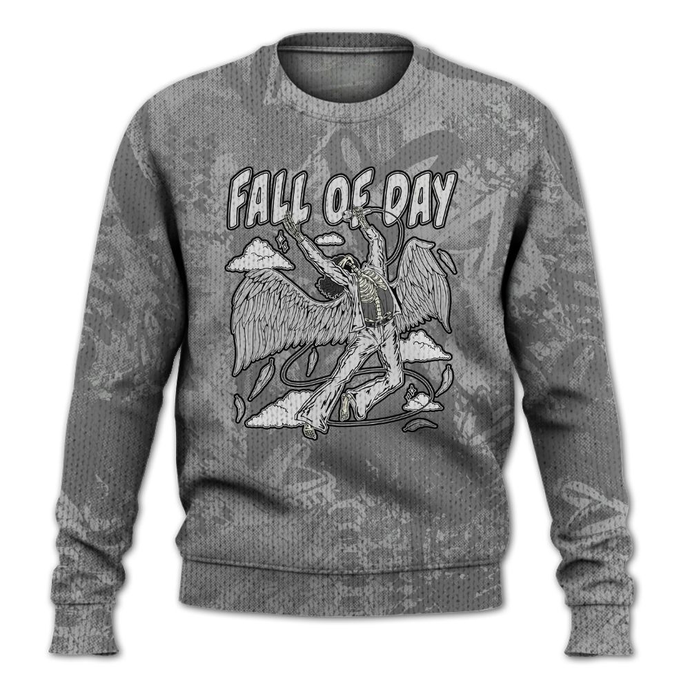 Knitted Sweater To Match Black Wolf Grey 12s - Fall Of Days Skeleton Heart