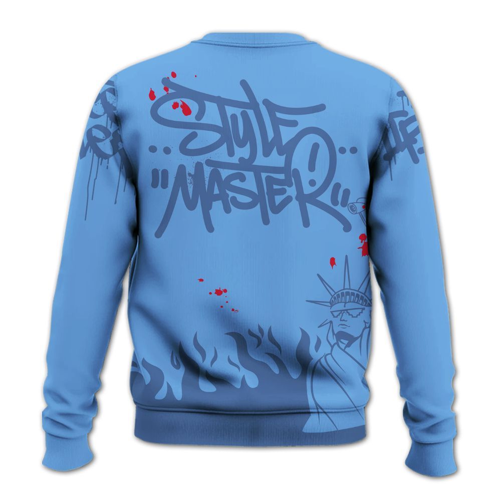 Sweatshirt To Match University Blue 6s - Graphic Fck Around Find Out All Over Print
