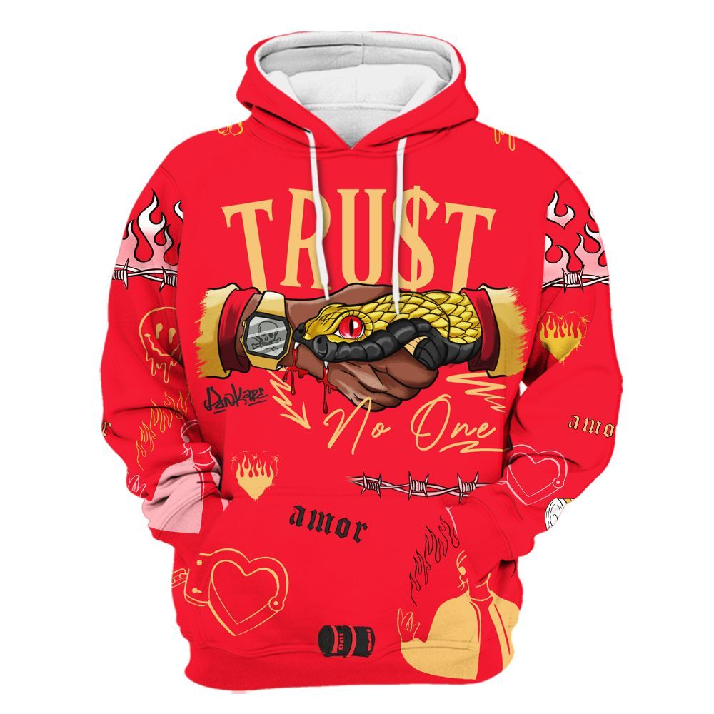 Hoodie To Match KD 18 Air Bakin - Snake Trust No One All Over Print