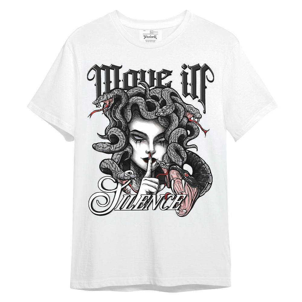 Shirt To Match White Cement 4s - Girl Move In Silence Graphic