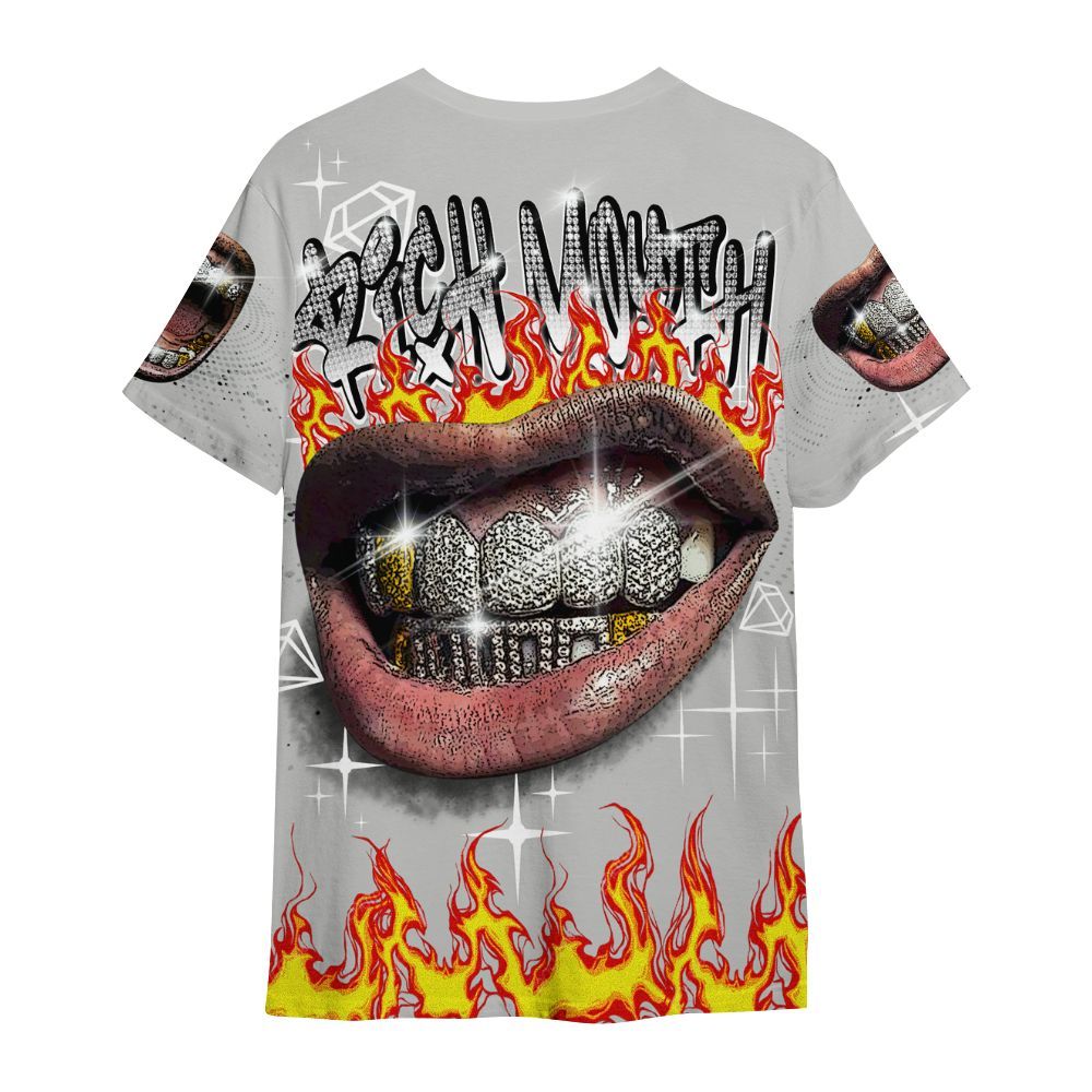 Shirt To Match Retro White Oreo 4s - Rich Mouth Fire Rap Retro 90s All Over Print