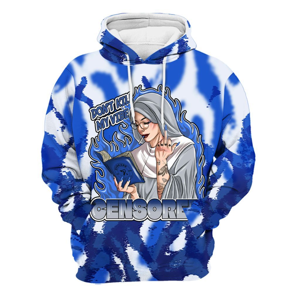 Hoodie To Match Air Foamposite One Royal - Censoredz Burn All Over Print