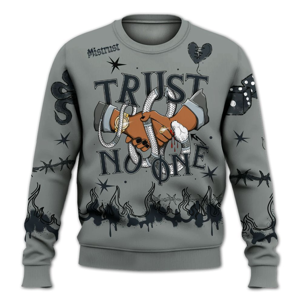 Sweatshirt To Match Retro Georgetown 6s - Trust No One Snake-Bite Doodle Crayon All Over Print