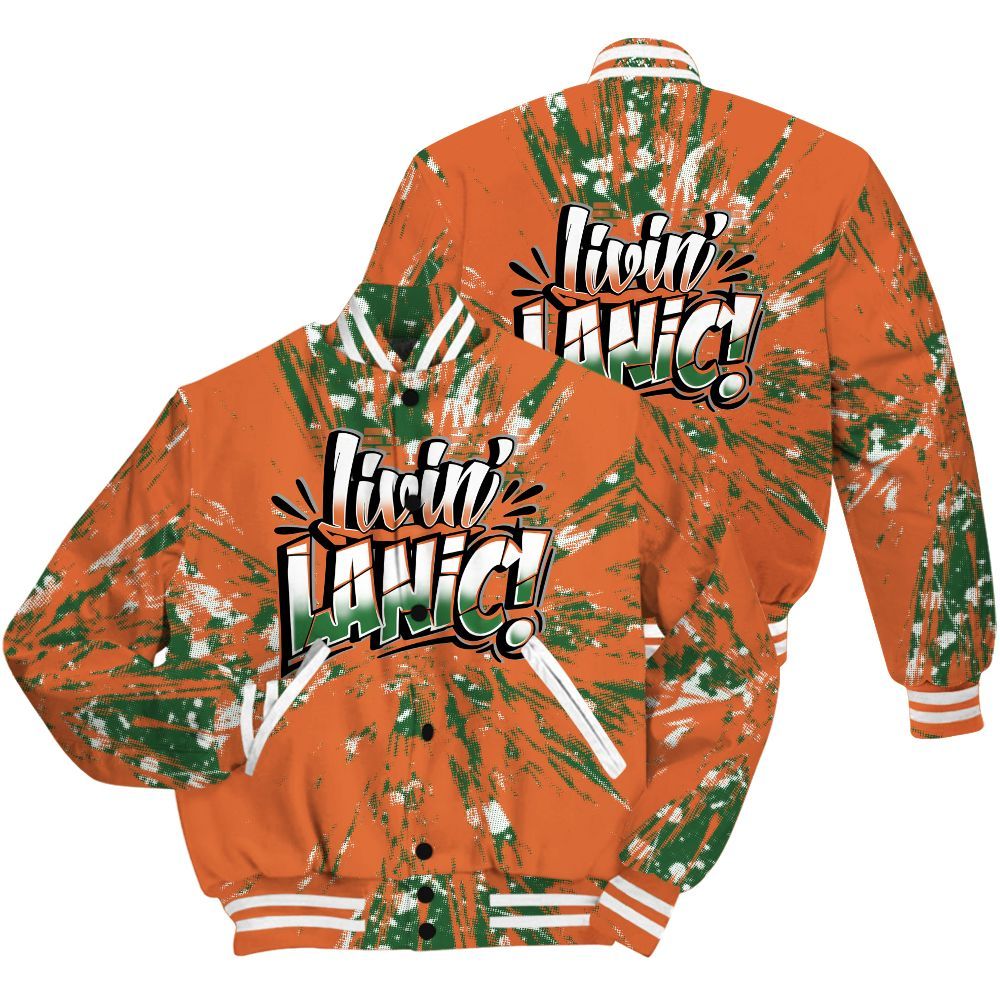 Varsity Jacket To Match Low Miami 5s Shirt - Living Large Graphic Luxury All Over Print