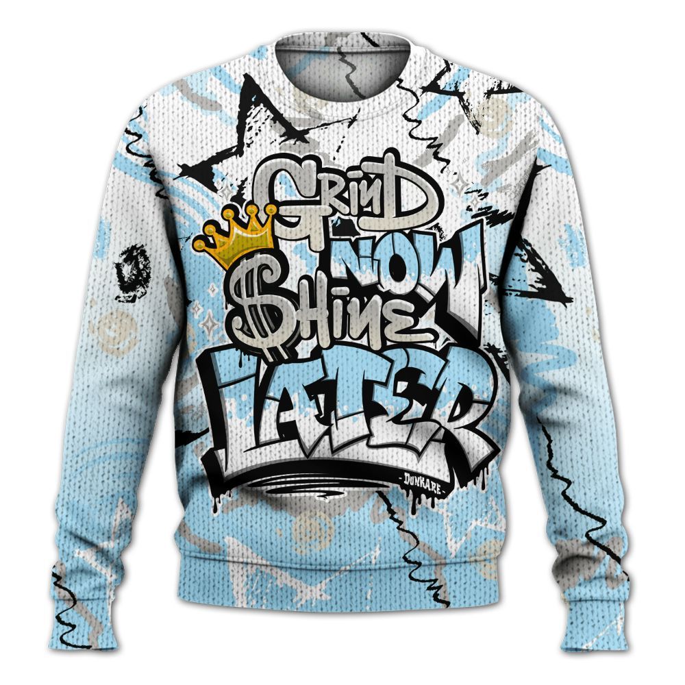 Knitted Sweater To Match Retro SoleFly 13s - Grind Shine Later Drip