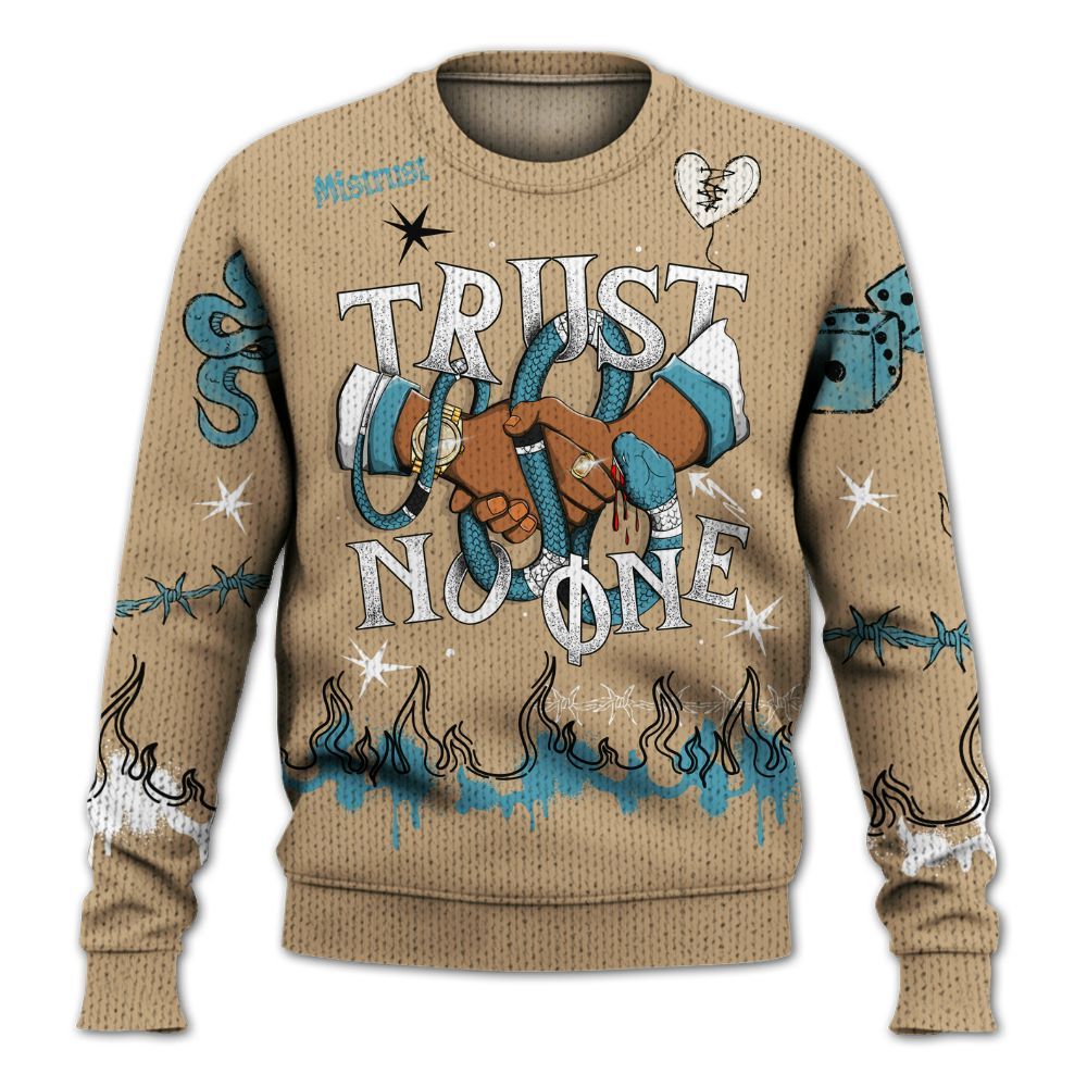 Sweater To Match H-Town 11s - Trust No One Snake-Bite Doodle Crayon Graphic