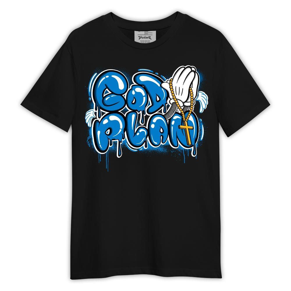 Shirt To Match Industrial Blue 4s - Drip GoD Plan Military Blue 4s Shirt Outfit