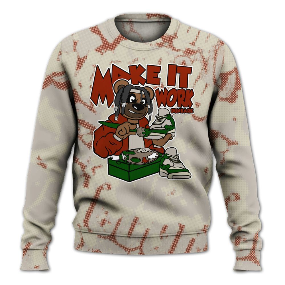 Sweatshirt To Match El Grito 5s - Pull It Off Bear Street All Over Print