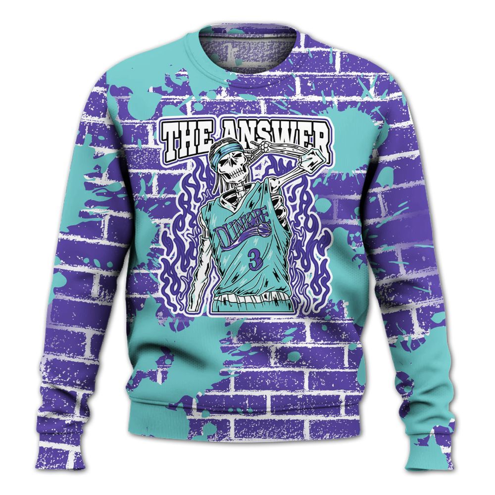 Sweatshirt To Match Low Hornets 1s - Allen Answer Skeleton Brick All Over Print
