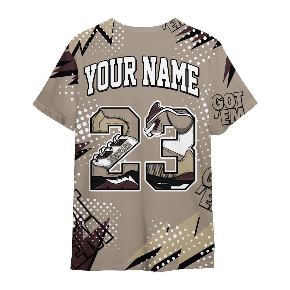 Shirt To Match AMM Retro Phantom 4s - Custom Name Number 23 5s All Over Print