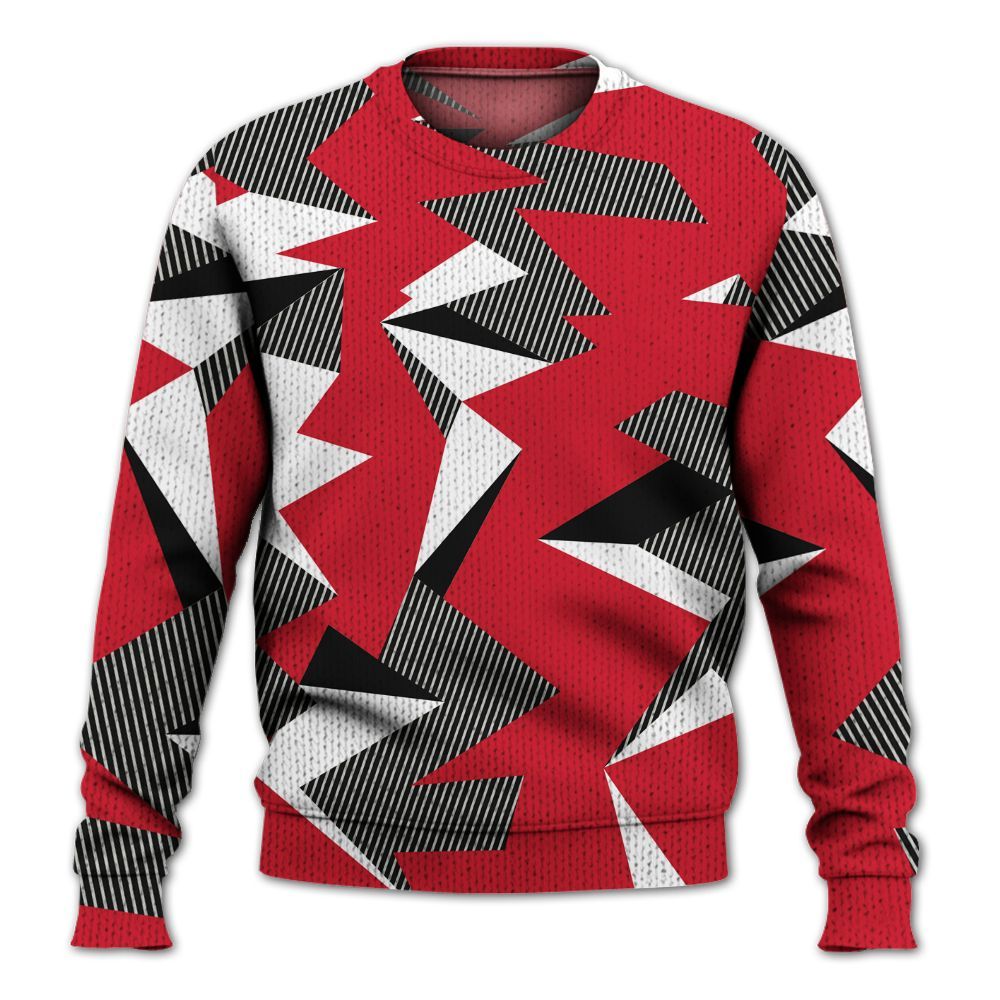 Sweater To Match Flight Club 4s - Geometric Camouflage Pattern Graphic